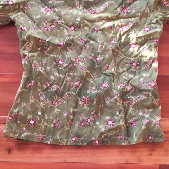 URBAN WORKS OLIVE FLORAL SHIRT NWT - Picture 3 of 8